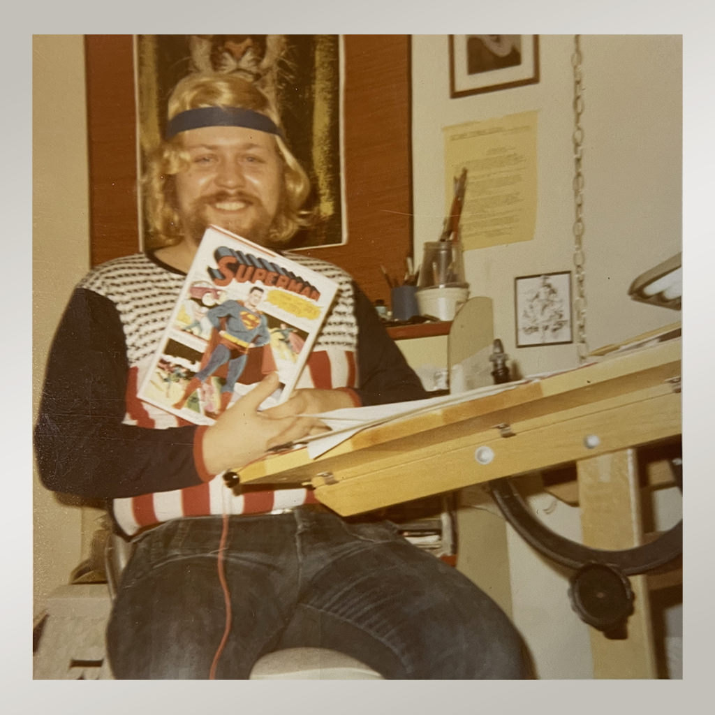 Dave Cockrum at his drawing board